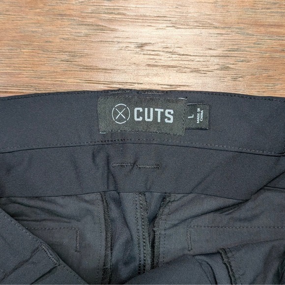 Cuts AO Jogger Mens Large Black 33/35x28 Technical Stretch Tapered Pants 1306 - Picture 2 of 8